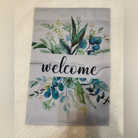None Other - Floral Welcome Garden Flag